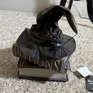 Spooky Village Animated Witch Hat w Spider on Decorative Potion Books NWT